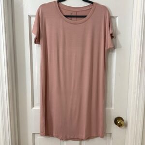 Boody Bamboo Goodnight Dress Sz M Dusty Pink Minimalist Soft Sustainable Sleep